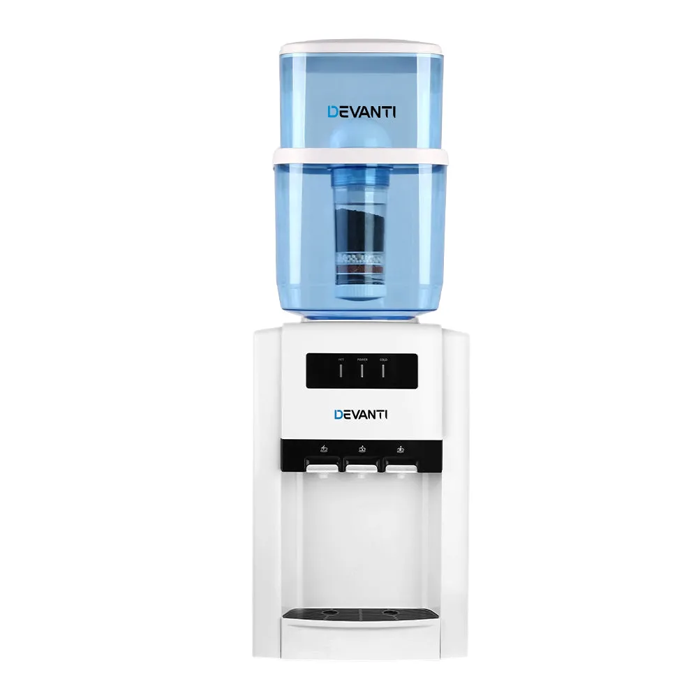 22L Countertop Water Cooler Dispenser, 3 Taps - Devanti
