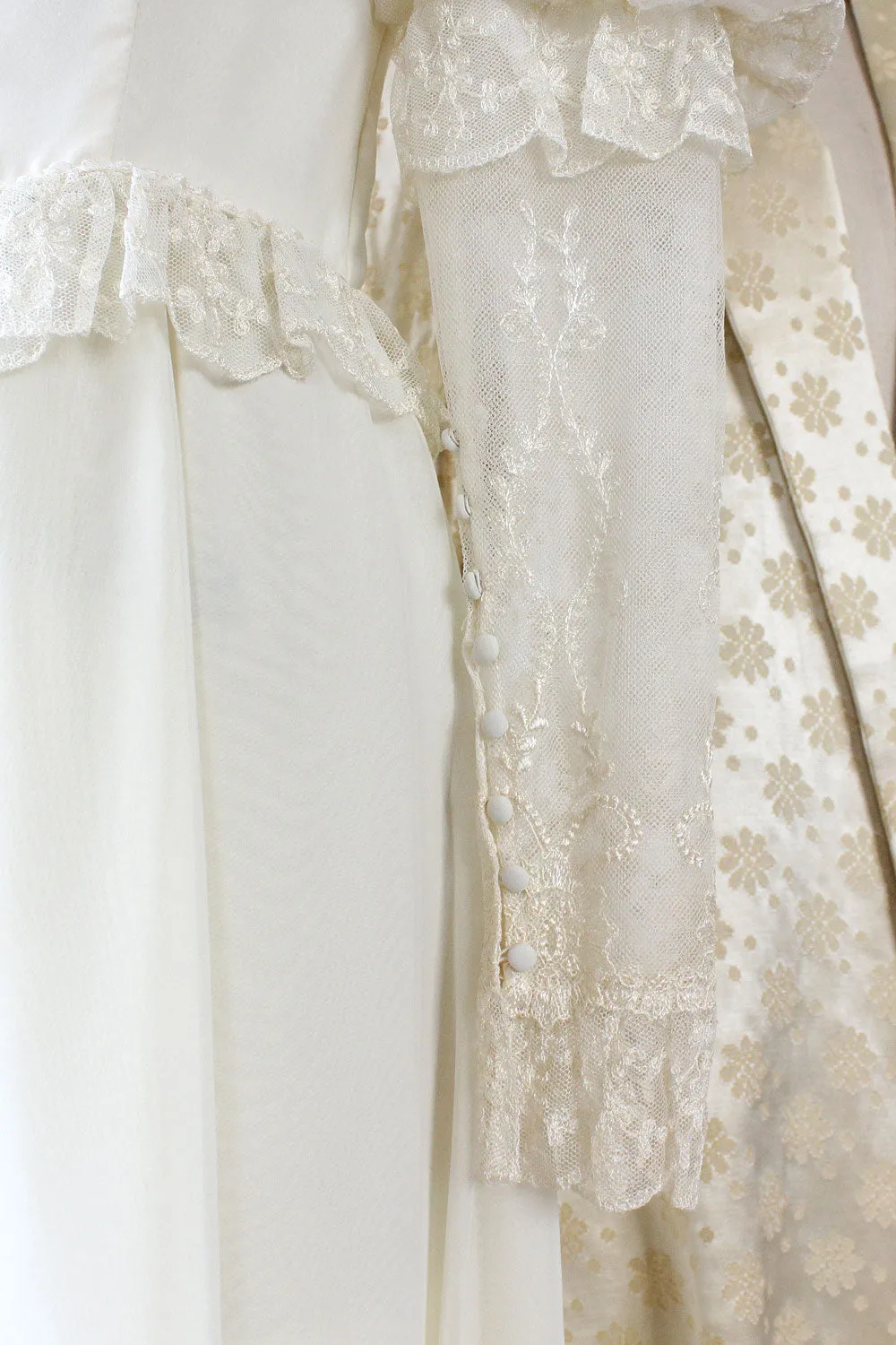 70s Winter Wedding Dress S