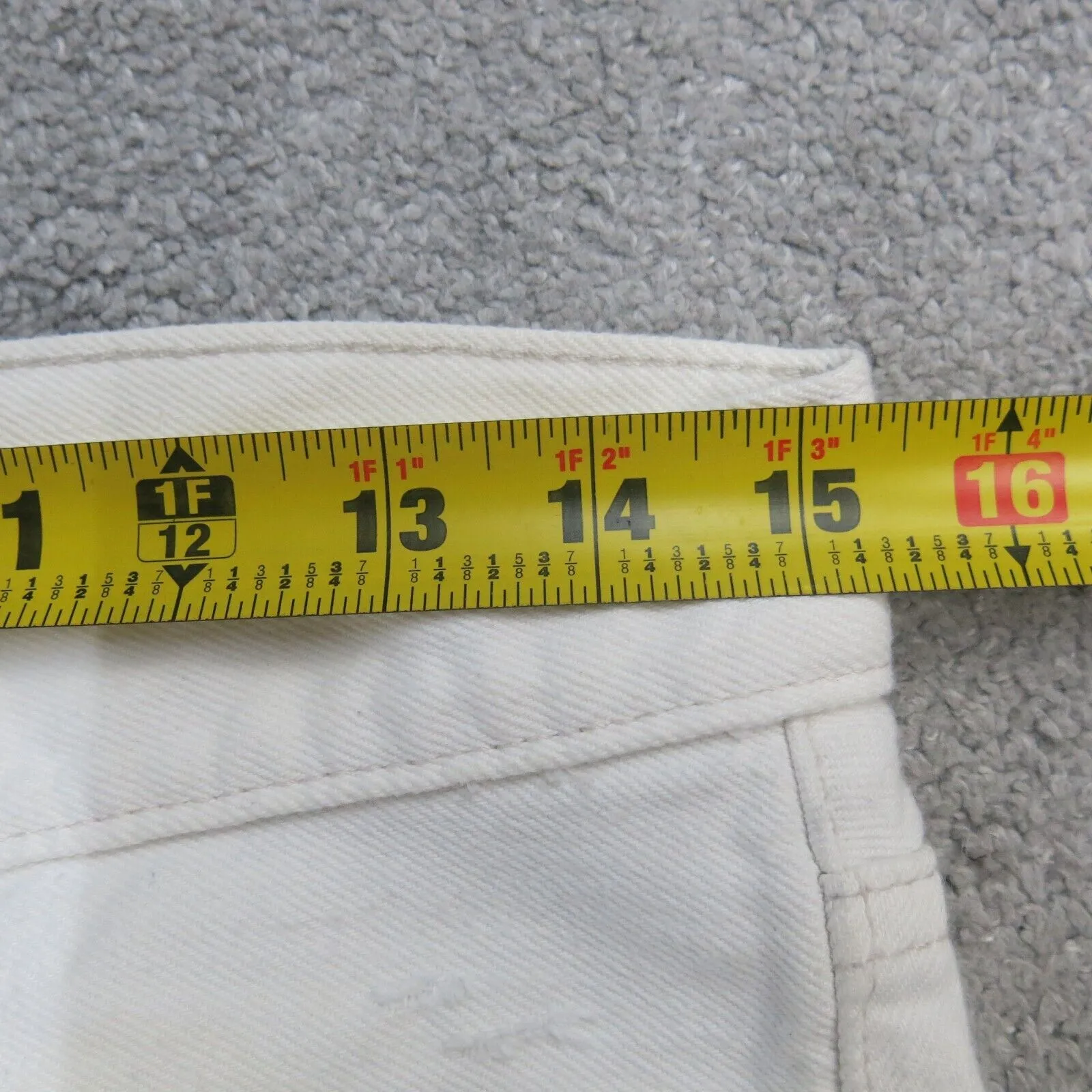 Abercrombie & Fitch Mens Jeans Slim Straight Leg Stretch White Size W28XL30