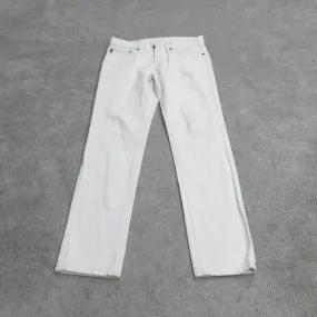 Abercrombie & Fitch Mens Jeans Slim Straight Leg Stretch White Size W28XL30