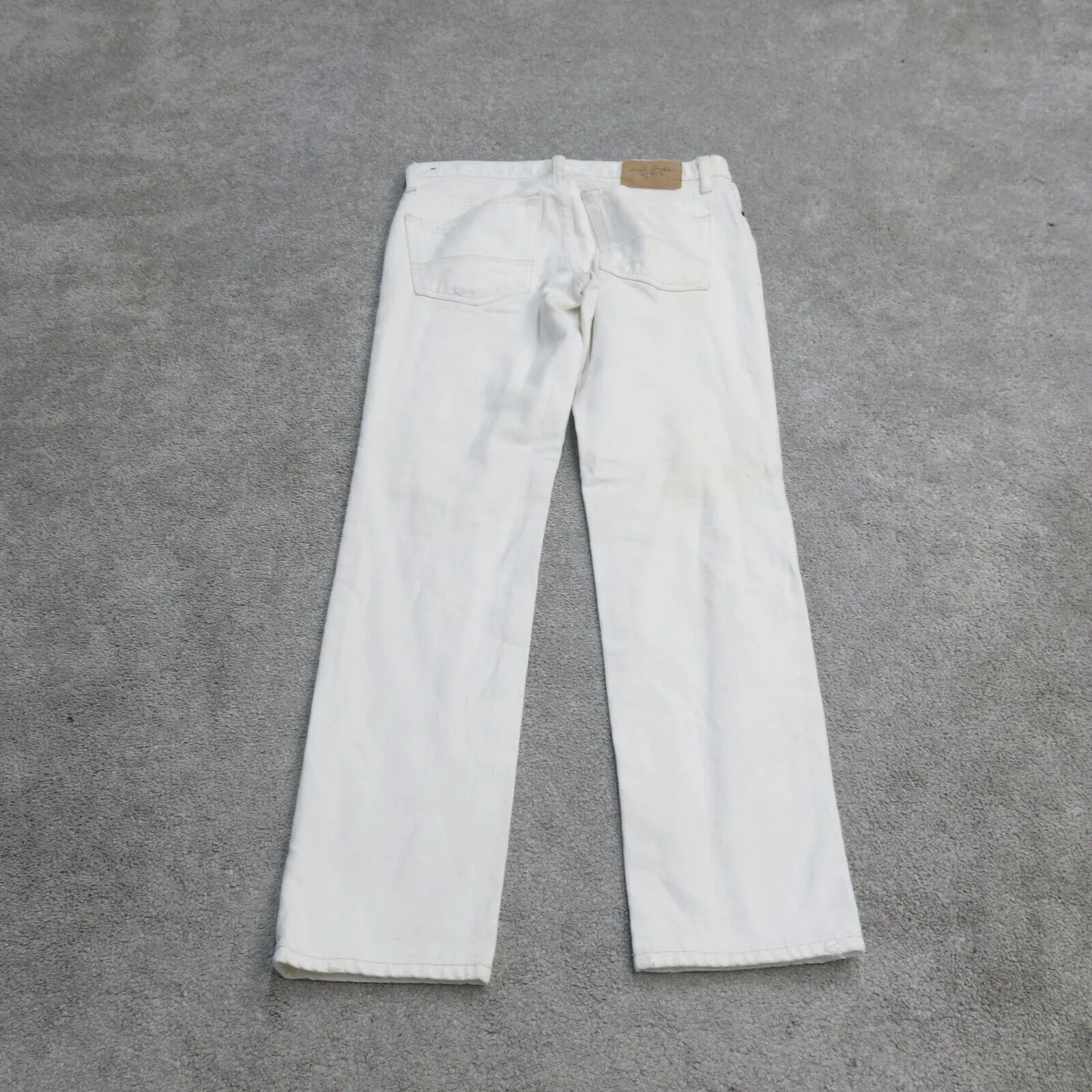 Abercrombie & Fitch Mens Jeans Slim Straight Leg Stretch White Size W28XL30