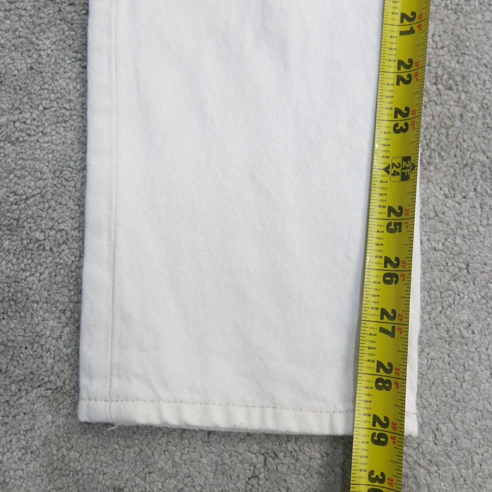 Abercrombie & Fitch Mens Jeans Slim Straight Leg Stretch White Size W28XL30