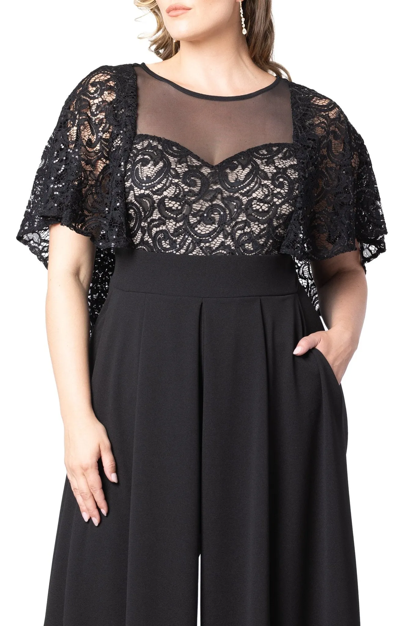 Alluring Sequins Formal Jumpsuit - Plus