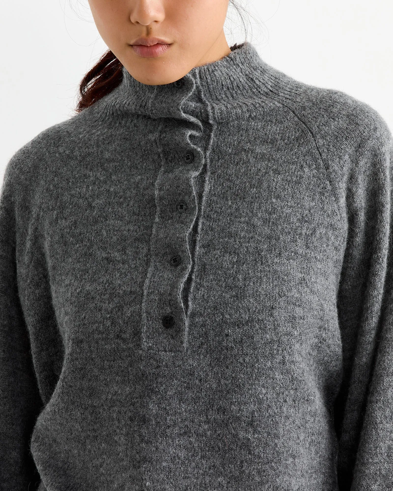 Baby Alpaca Sweater in Grey