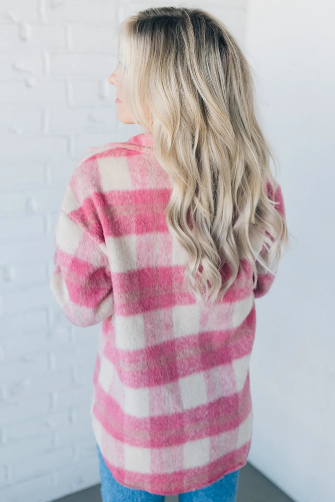 Blushing Brushed Flannel Shacket