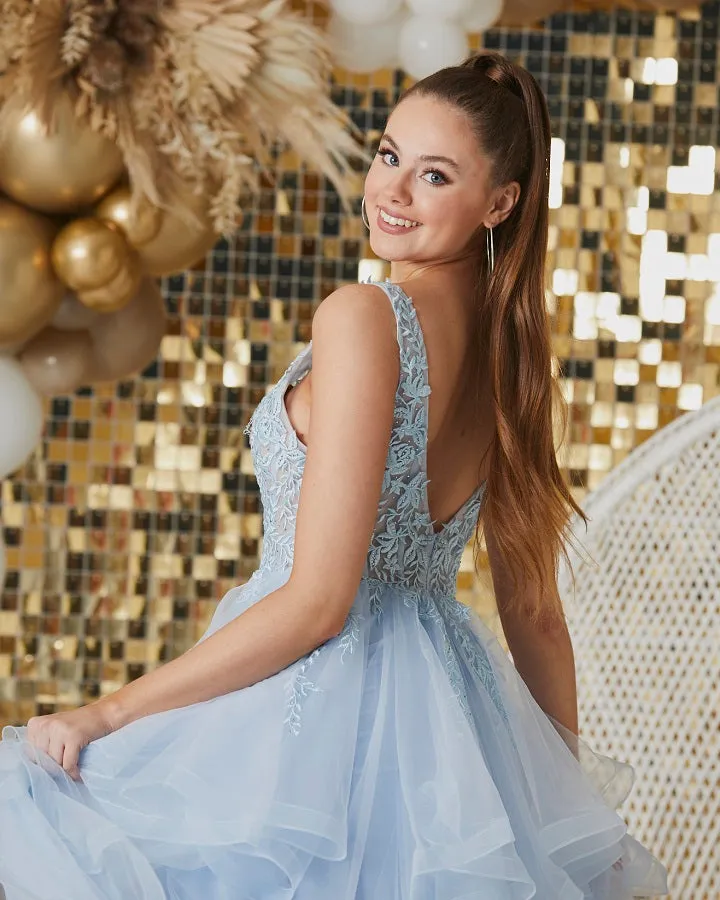 Cheri by Tiffanys layered ballgown prom dress