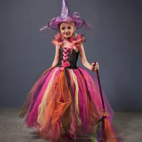 Children's Halloween costumes Girl's colorful suspender princess dress Halloween Carnival Stage Performance Costume