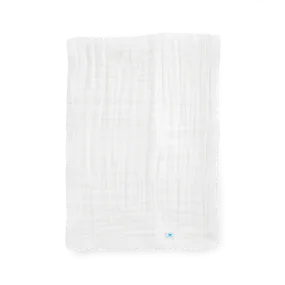 Cotton Muslin Baby Quilt - White