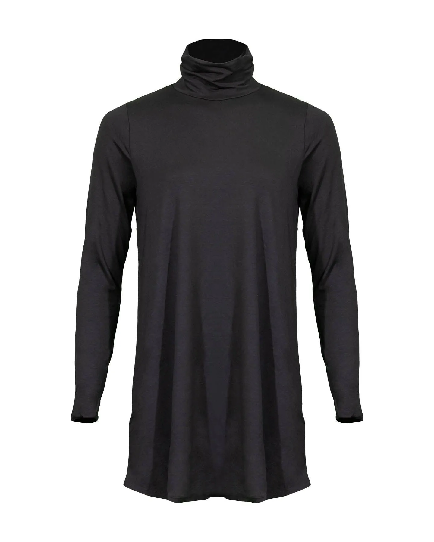 Eileen Fisher Tencel Scrunch Neck Tunic Black