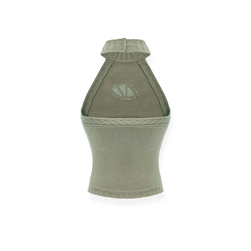 Green Goblet Halter Top