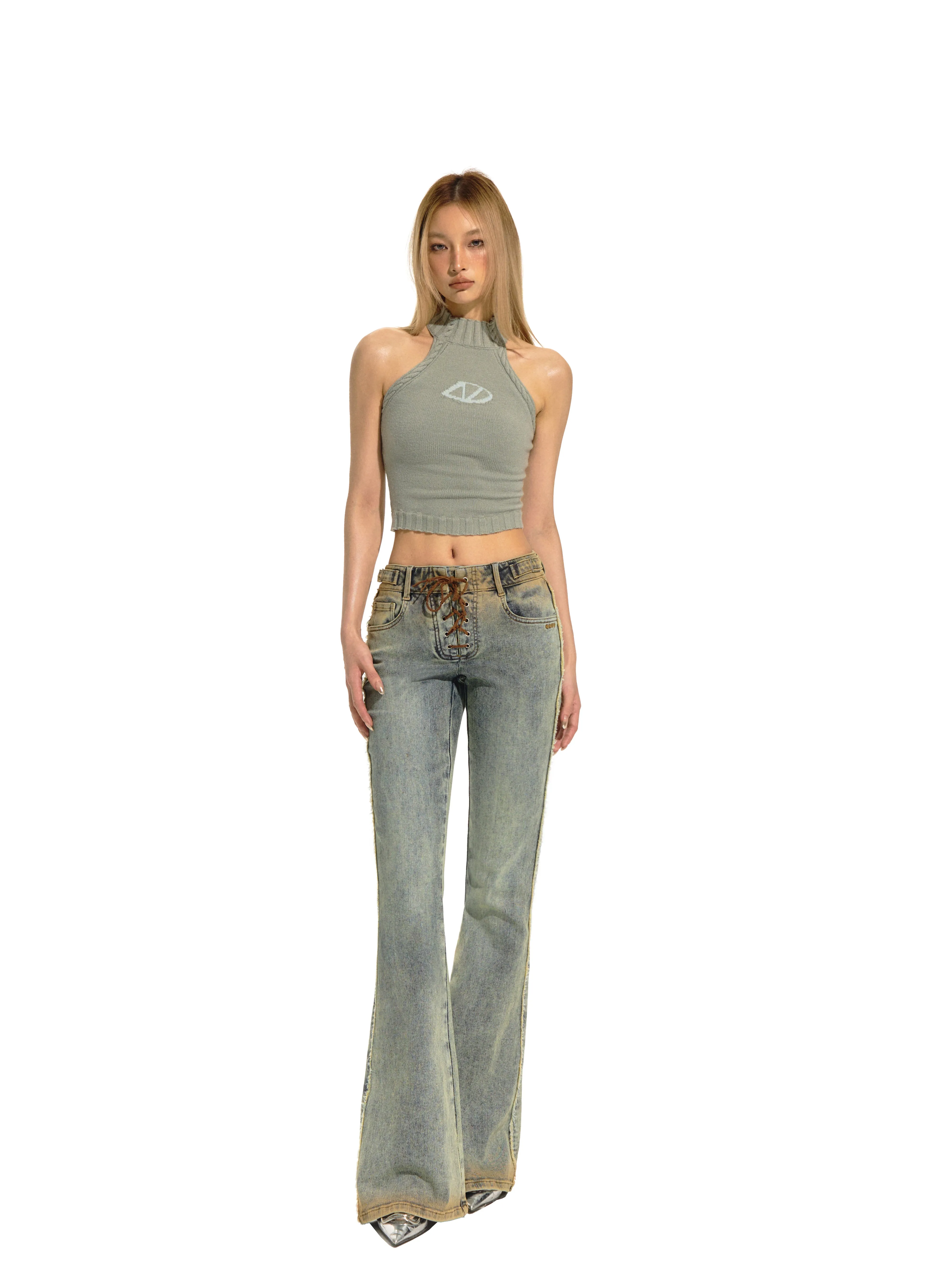 Green Goblet Halter Top