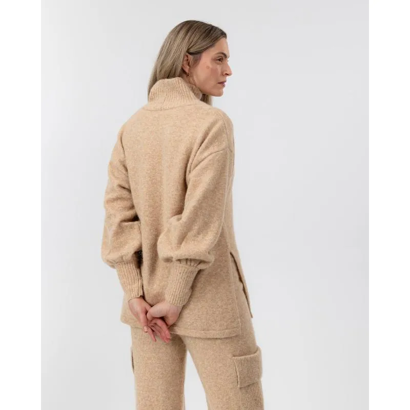 Holebrook Matilda Alpaca/Merino Ladies Turtleneck Jumper - Caramel