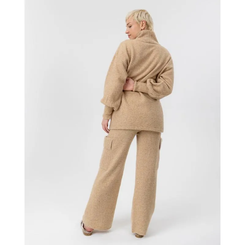 Holebrook Matilda Alpaca/Merino Ladies Turtleneck Jumper - Caramel