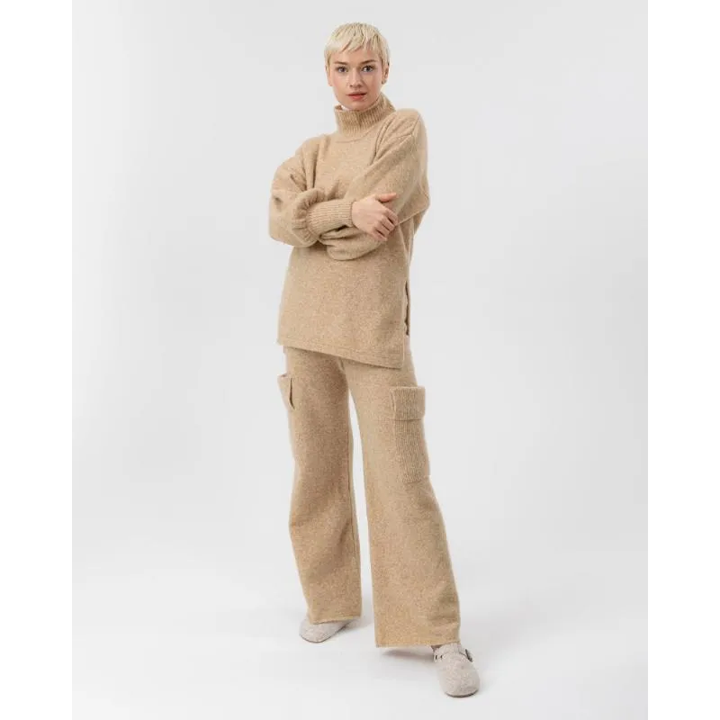 Holebrook Matilda Alpaca/Merino Ladies Turtleneck Jumper - Caramel
