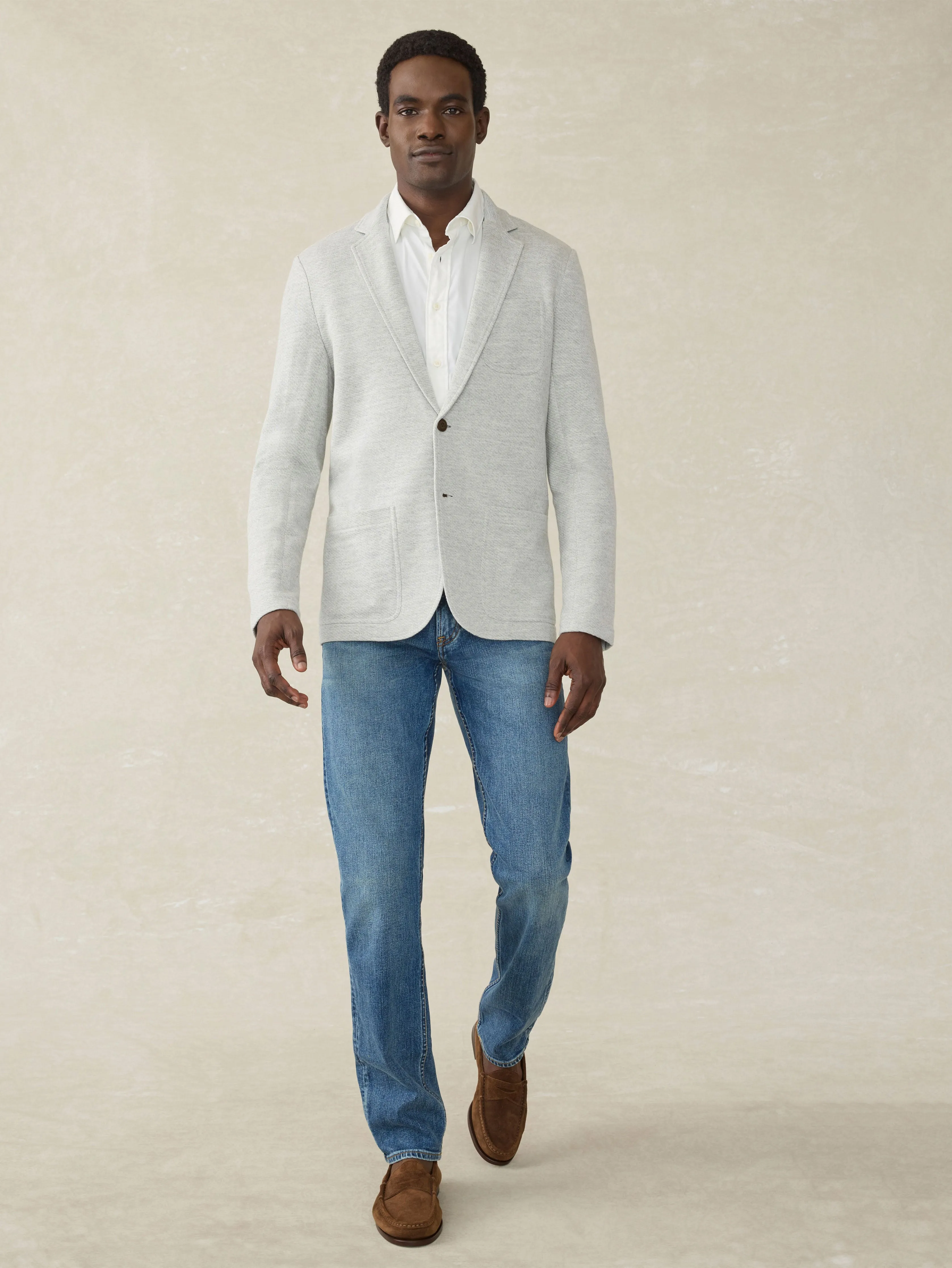 Inlet Knit Blazer - Heather Grey