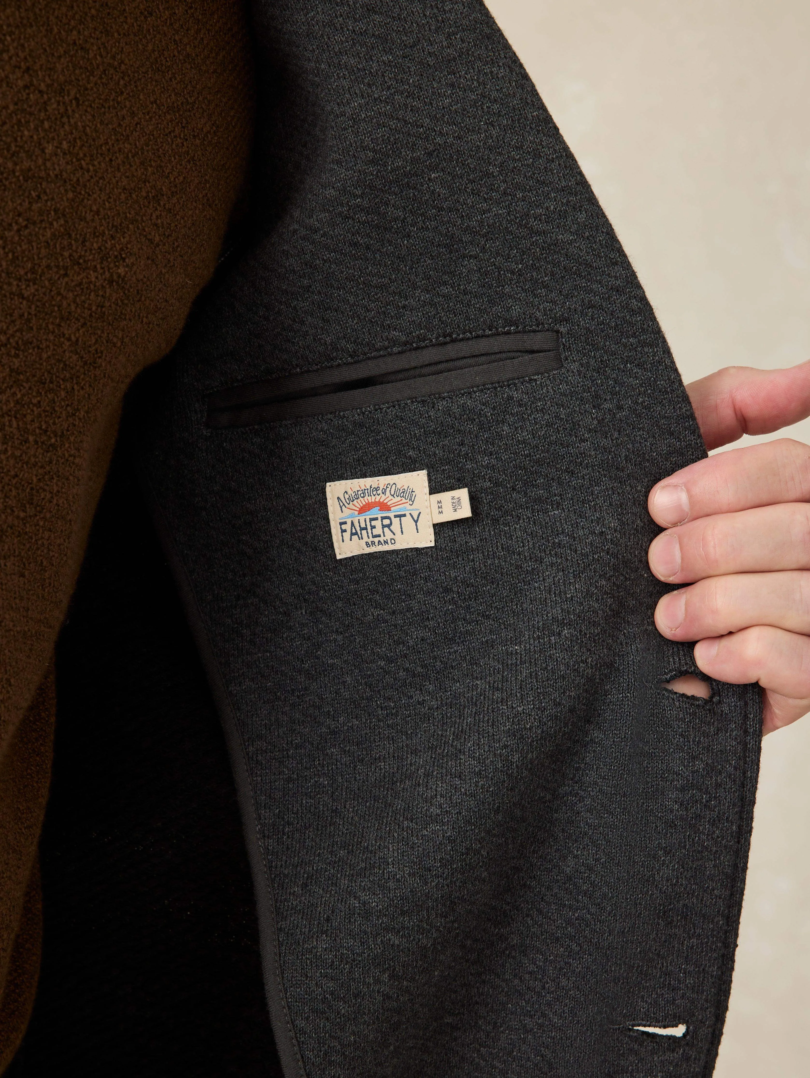 Inlet Knit Blazer (Tall) - Black Sky Melange