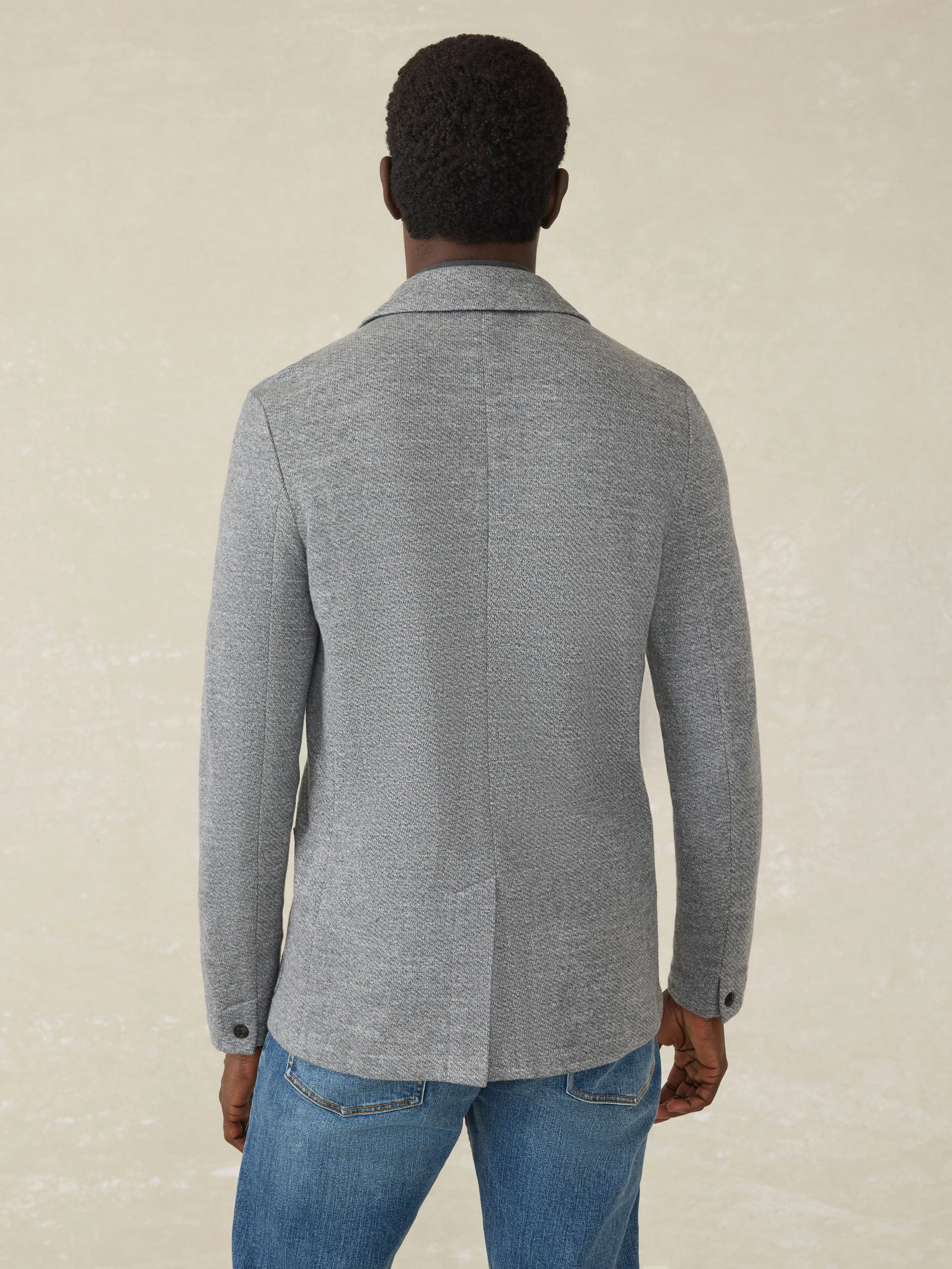 Inlet Knit Blazer (Tall) - Medium Grey Melange