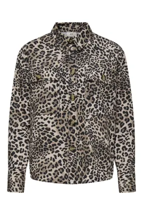JDY - JDYray L/S Shacket Dia - 4728675 Pumice Stone Leo
