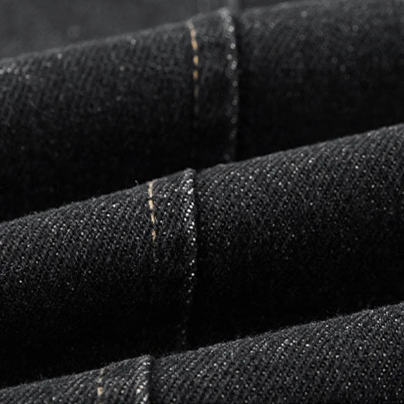 Men's Casual Notch Lapel Single Breasted Fitted Denim Blazer