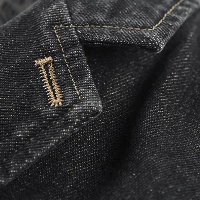 Men's Casual Notch Lapel Single Breasted Fitted Denim Blazer