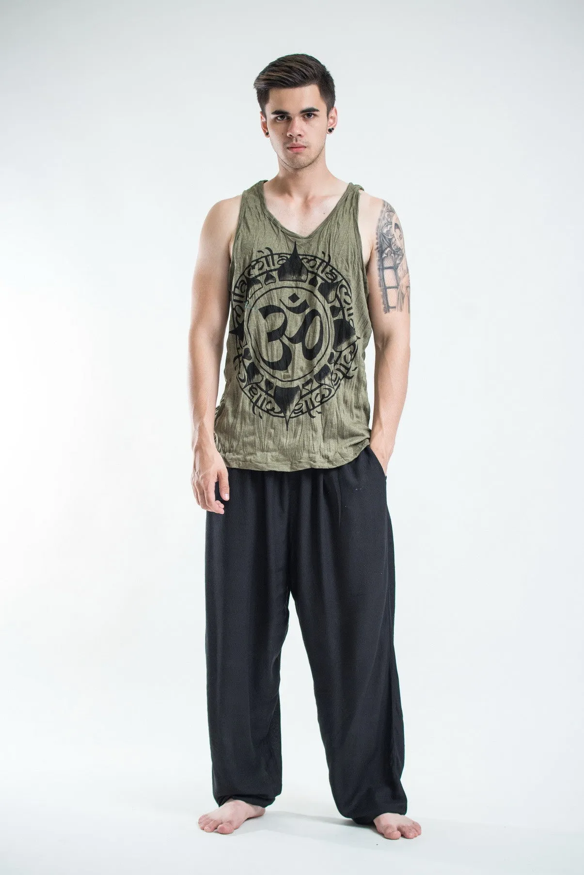 Mens Infinitee Om Tank Top in Green