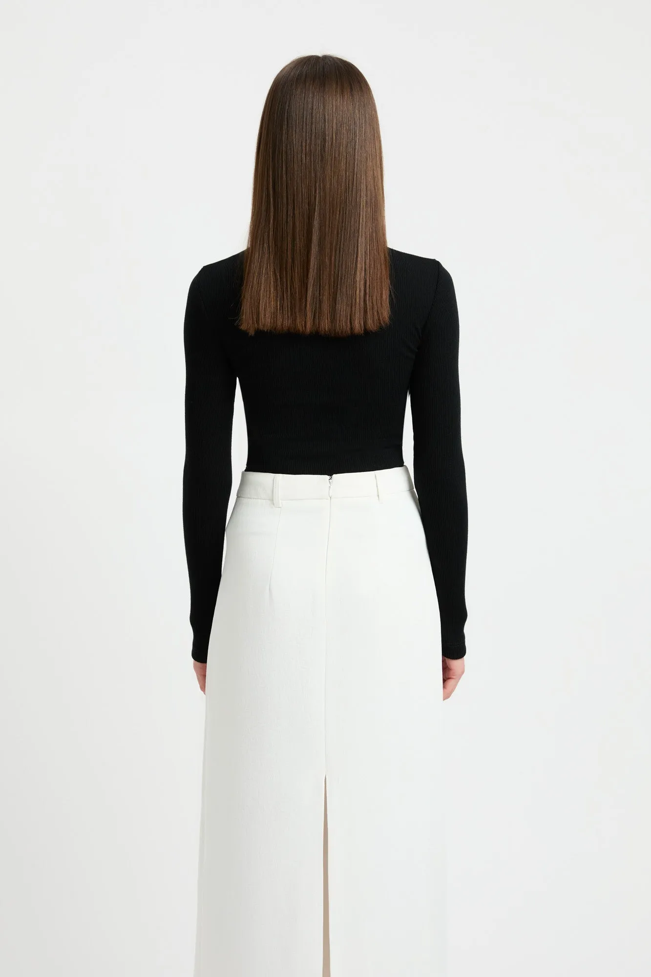 Merino Wool Turtleneck Top