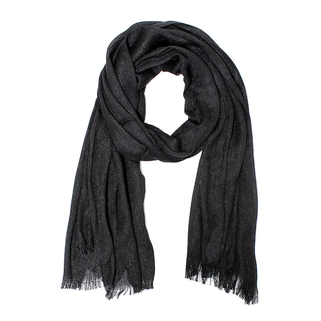 Metallic Sparkle Lighweight Evening Wrap Shawl Scarf