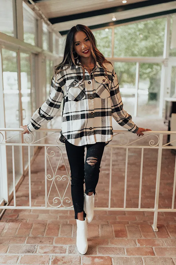 Mulled Cider Plaid Jacket In Black