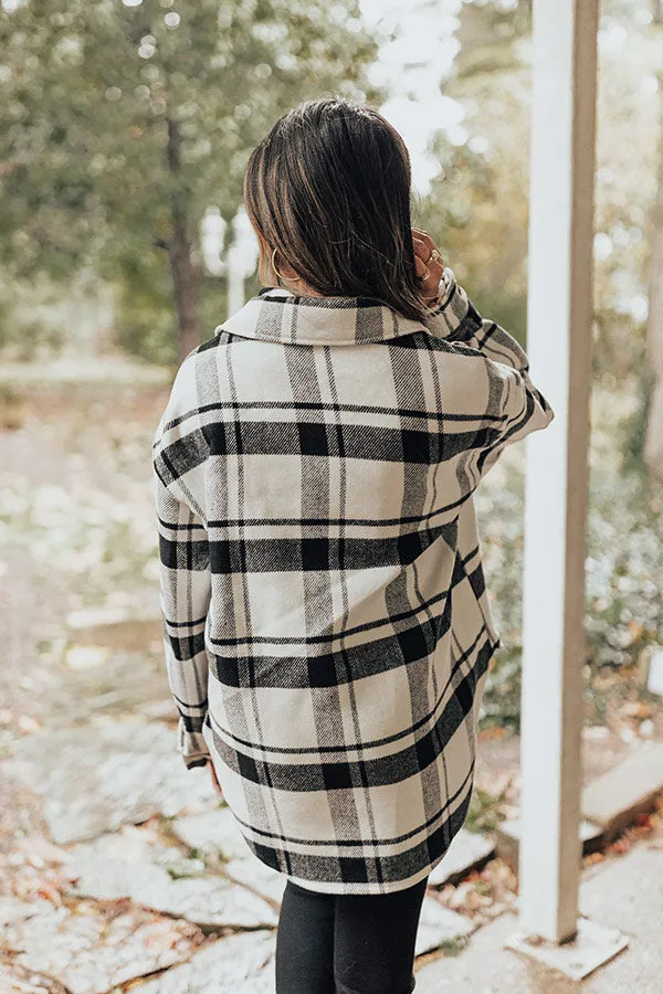 Mulled Cider Plaid Jacket In Black