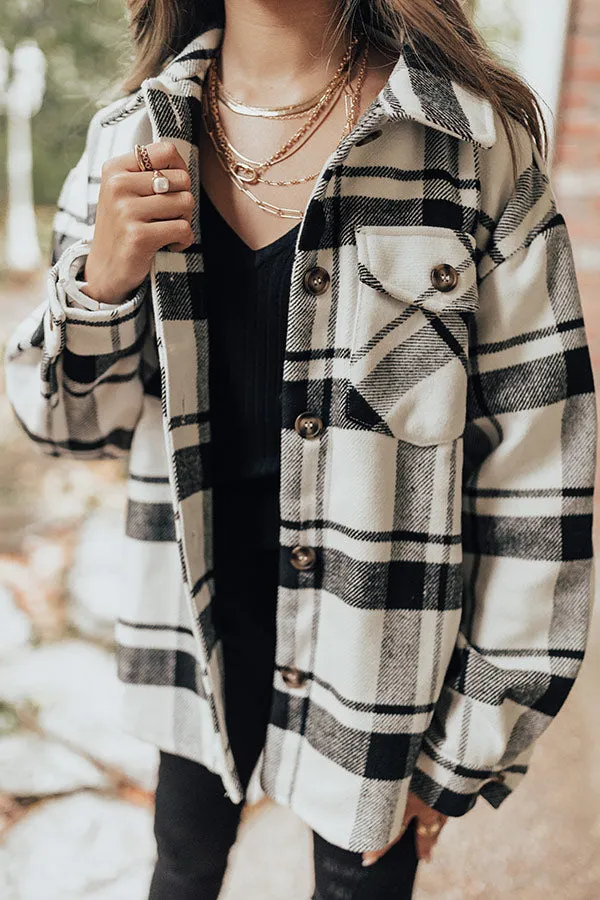Mulled Cider Plaid Jacket In Black
