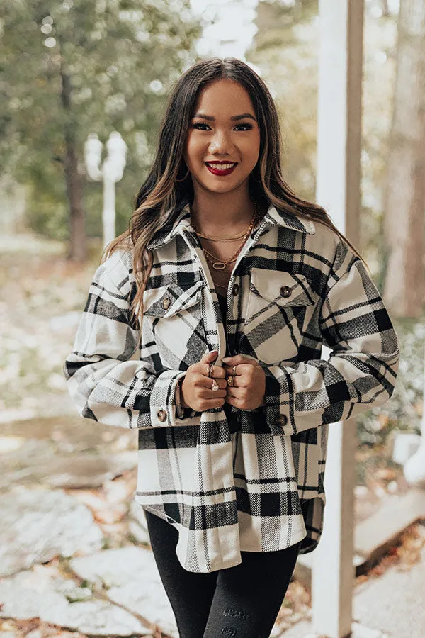 Mulled Cider Plaid Jacket In Black