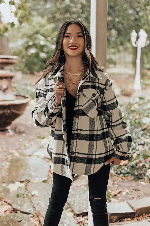 Mulled Cider Plaid Jacket In Black
