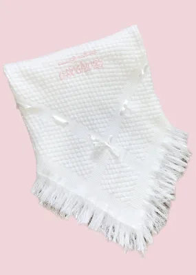 PERSONALISED FRINGE SHAWL BLANKET 2-4 WEEKS