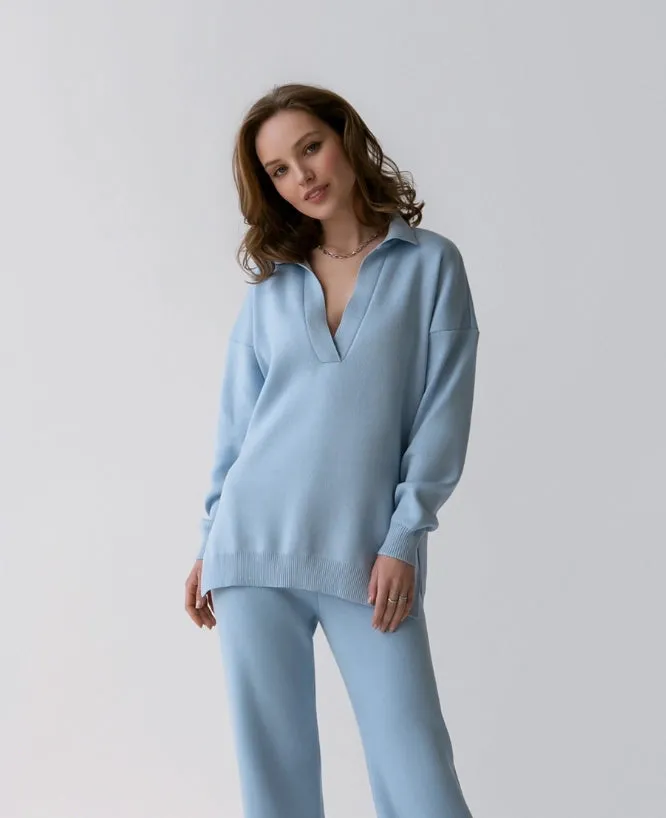 Polo style jumper caramel