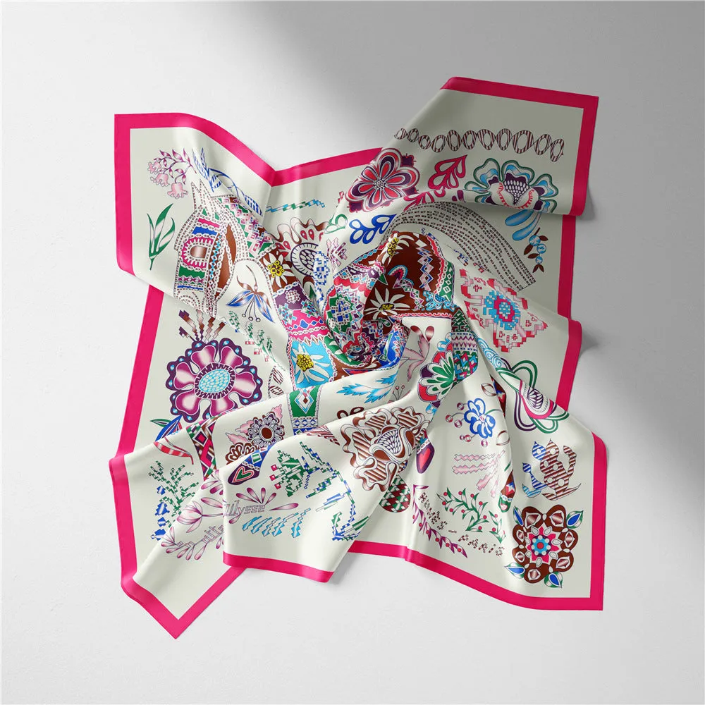 Pre Order:  Floral Stallion Square Scarf