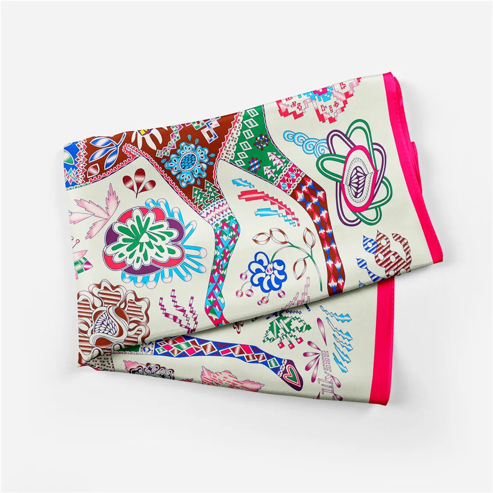 Pre Order:  Floral Stallion Square Scarf