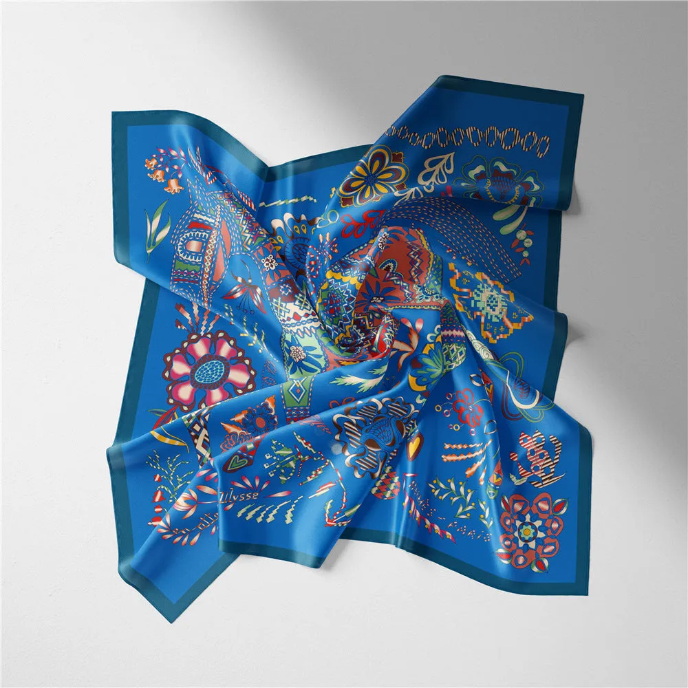 Pre Order:  Floral Stallion Square Scarf