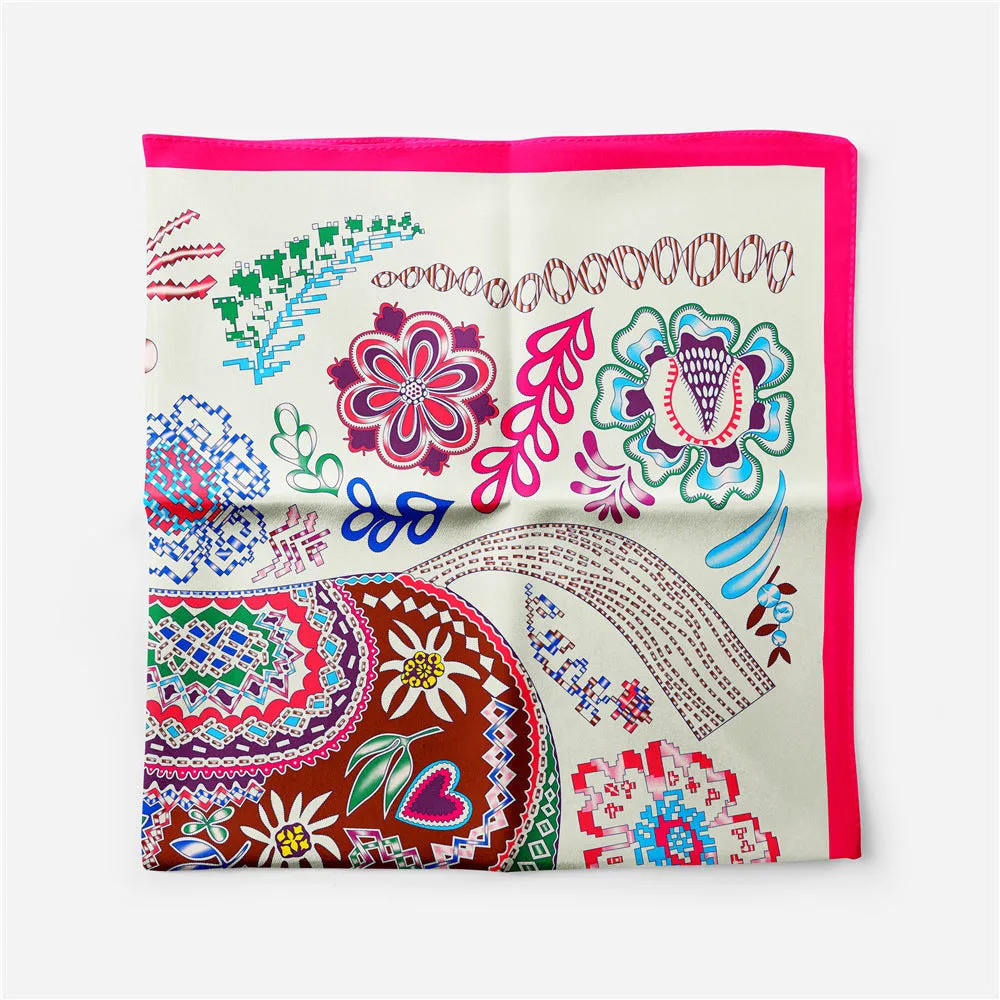 Pre Order:  Floral Stallion Square Scarf