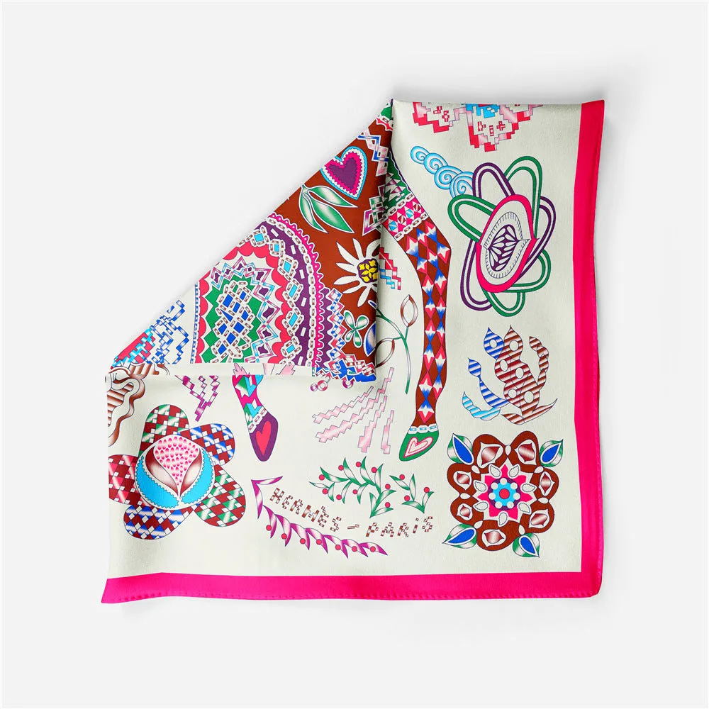 Pre Order:  Floral Stallion Square Scarf