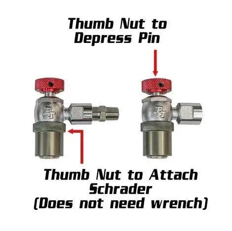 PT Shock Chuck™ Xtra Long - No Air Loss (NAL) Tire and Shock Chuck - 1000 PSI WP