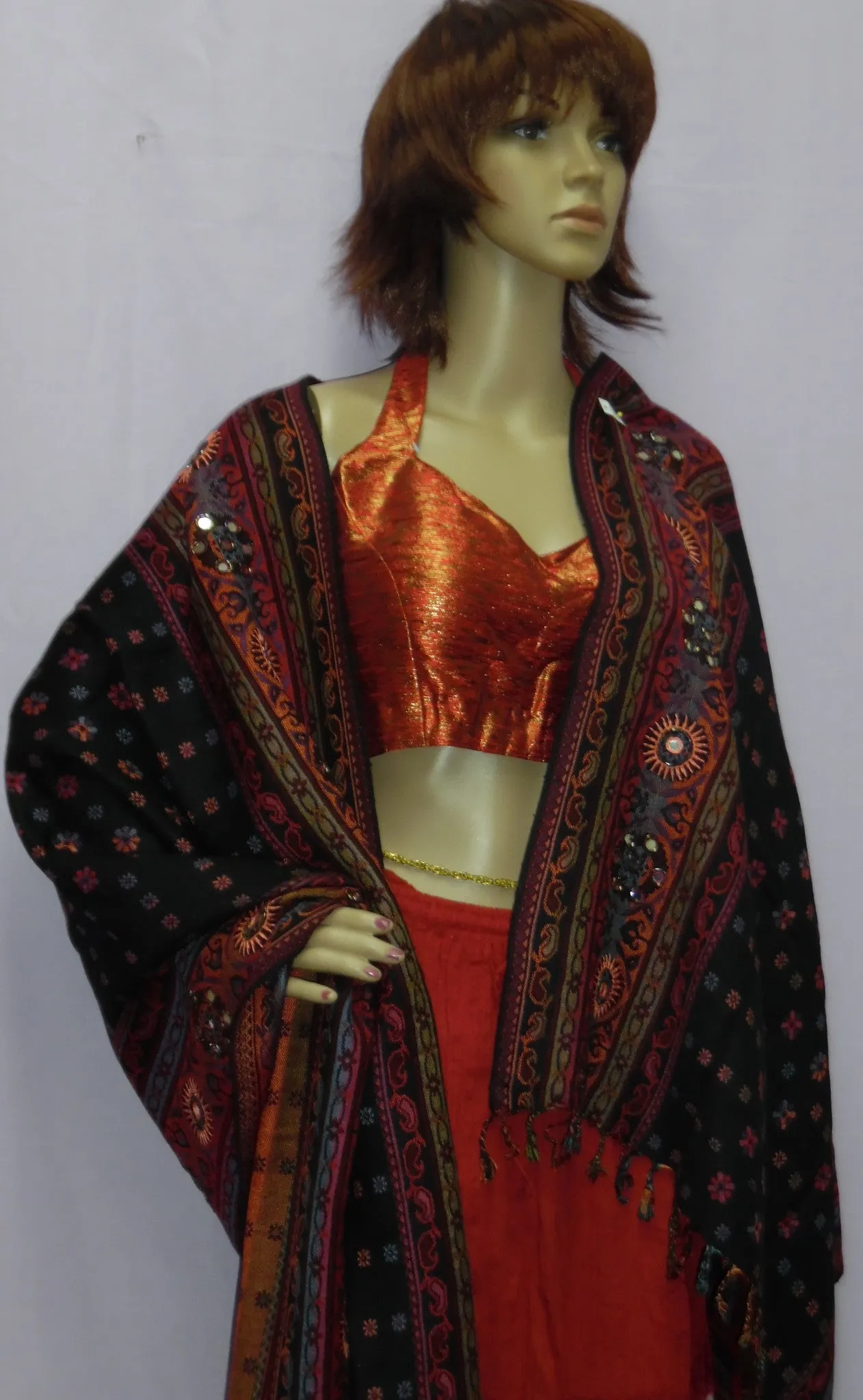 Shawl 5372 Winter Wear Pashmina Angora Kashmiri Shawl Wrap Shieno