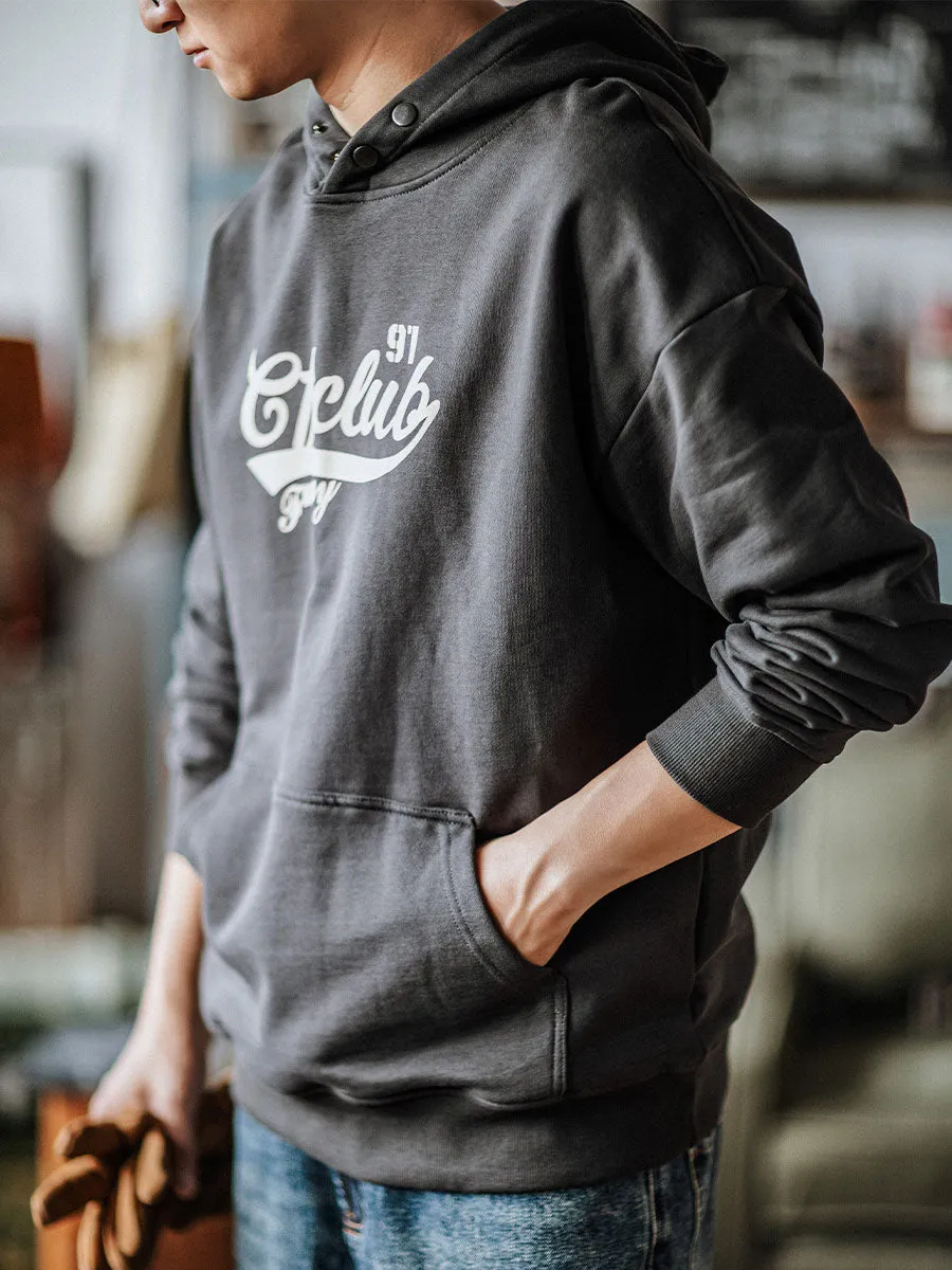 SNAP-BUTTON HOODIE