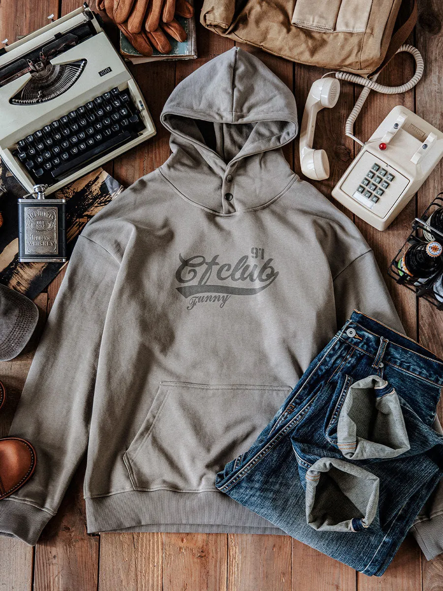 SNAP-BUTTON HOODIE