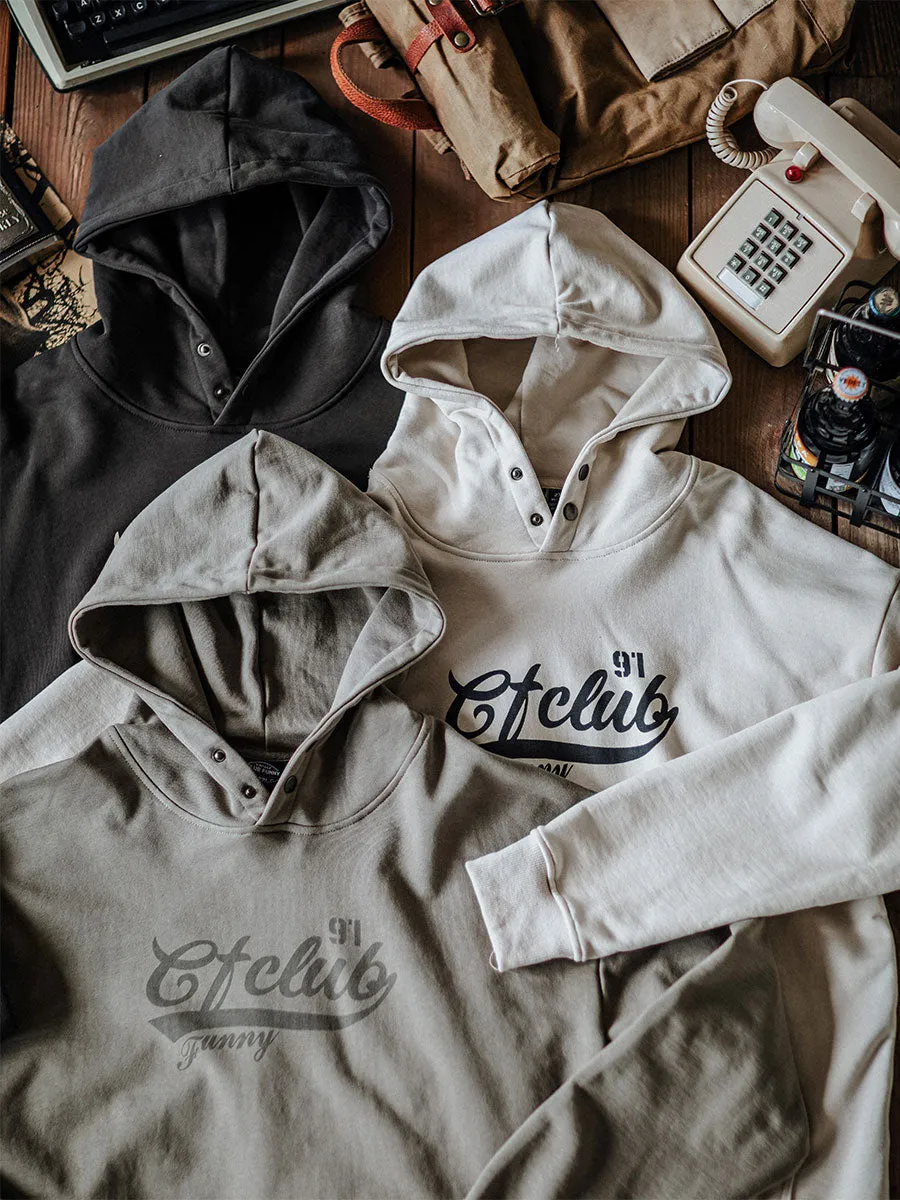 SNAP-BUTTON HOODIE