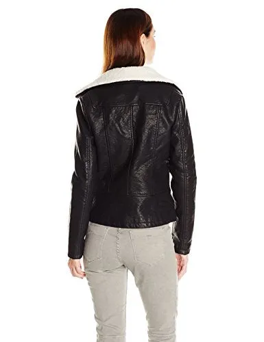 Steve Madden Women's Fashion Outerwear Jacket, Black Iafbk, L