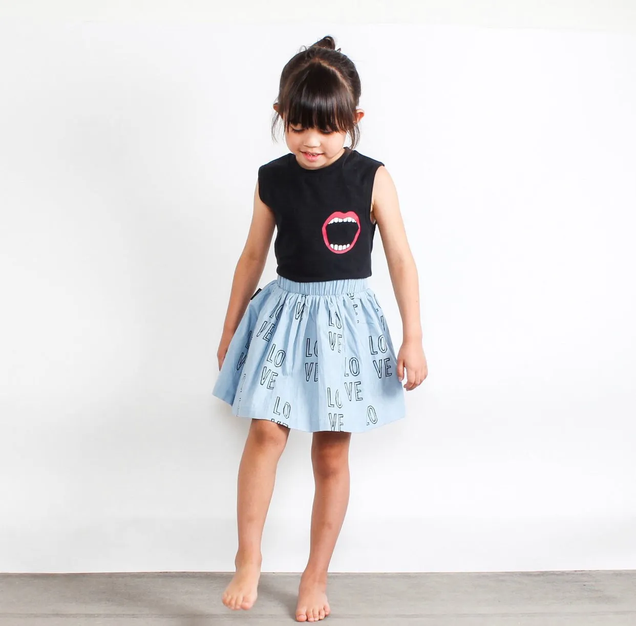 TINY TRIBE LOVE SKIRT - chambray