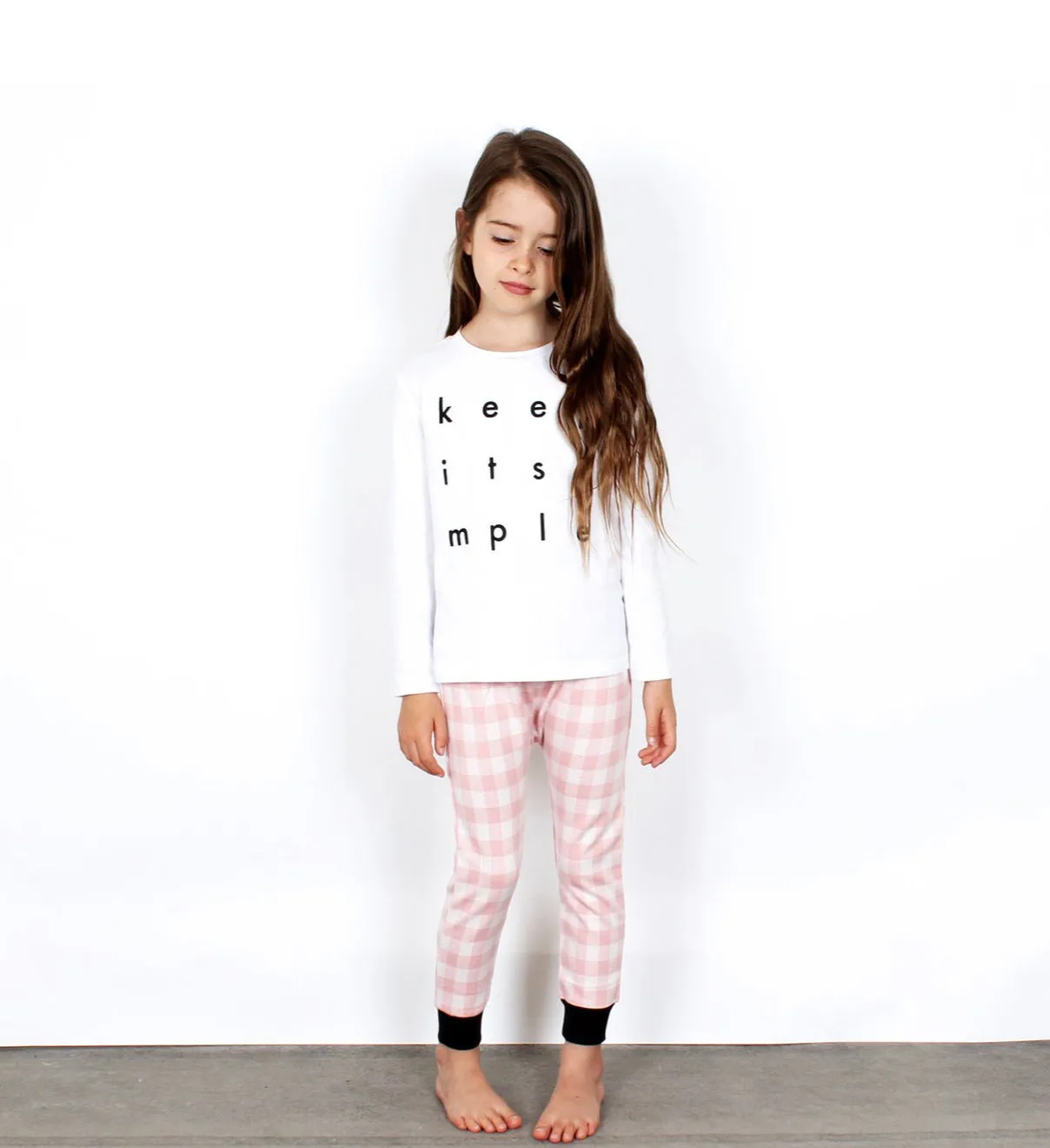 TINY TRIBE PINK CHECK PANT